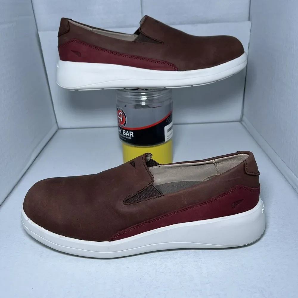 Red Wing Women's Brown Leather Cross Lite Slip On Shoes Aluminum Toe Size 8 - Picture 1 of 11
